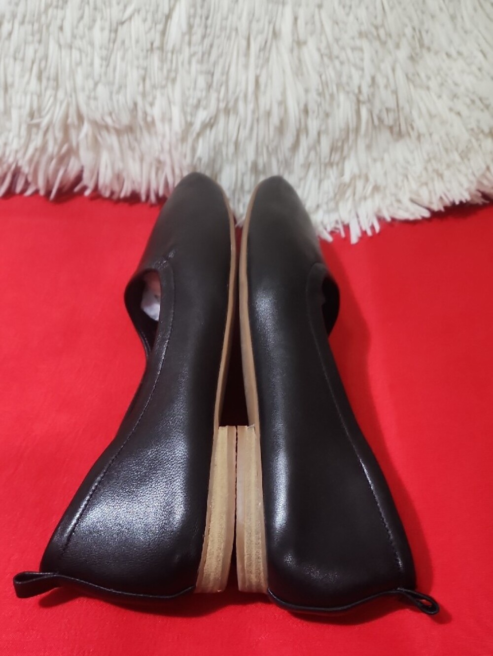 Clarks Fawna Soft Black Leather Slip-On Ballet Flats - Picture 8 of 12